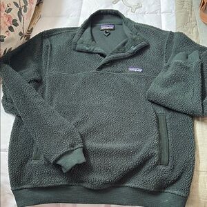 Women’s Patagonia Forest Green Crewneck Sweater Classic Fleece